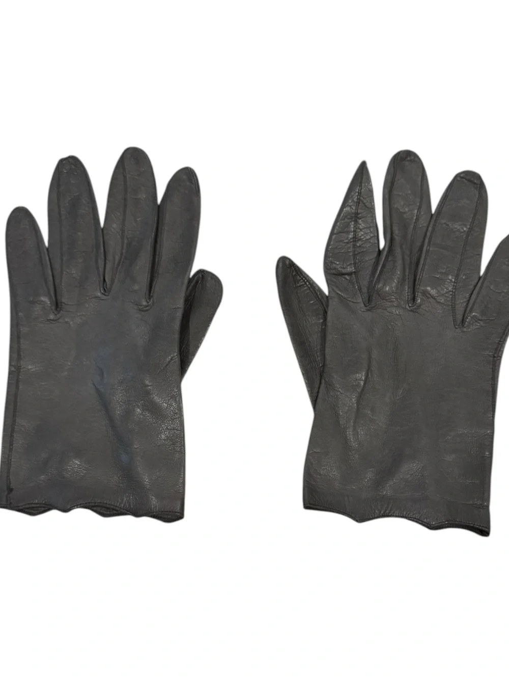 Vintage Black Leather Gloves - Classic Style